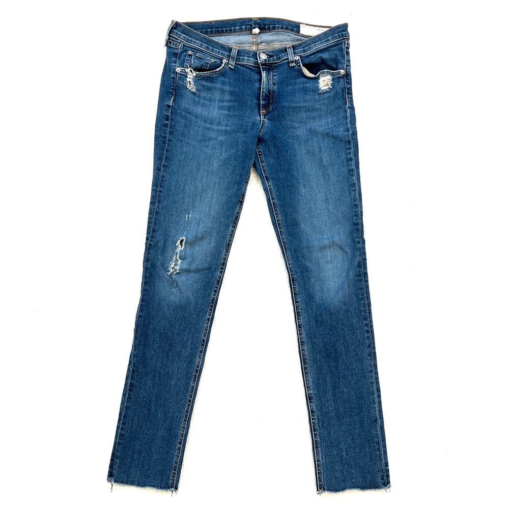 Rag & Bone Skinny Fit Raw Hem Jeans EUC
